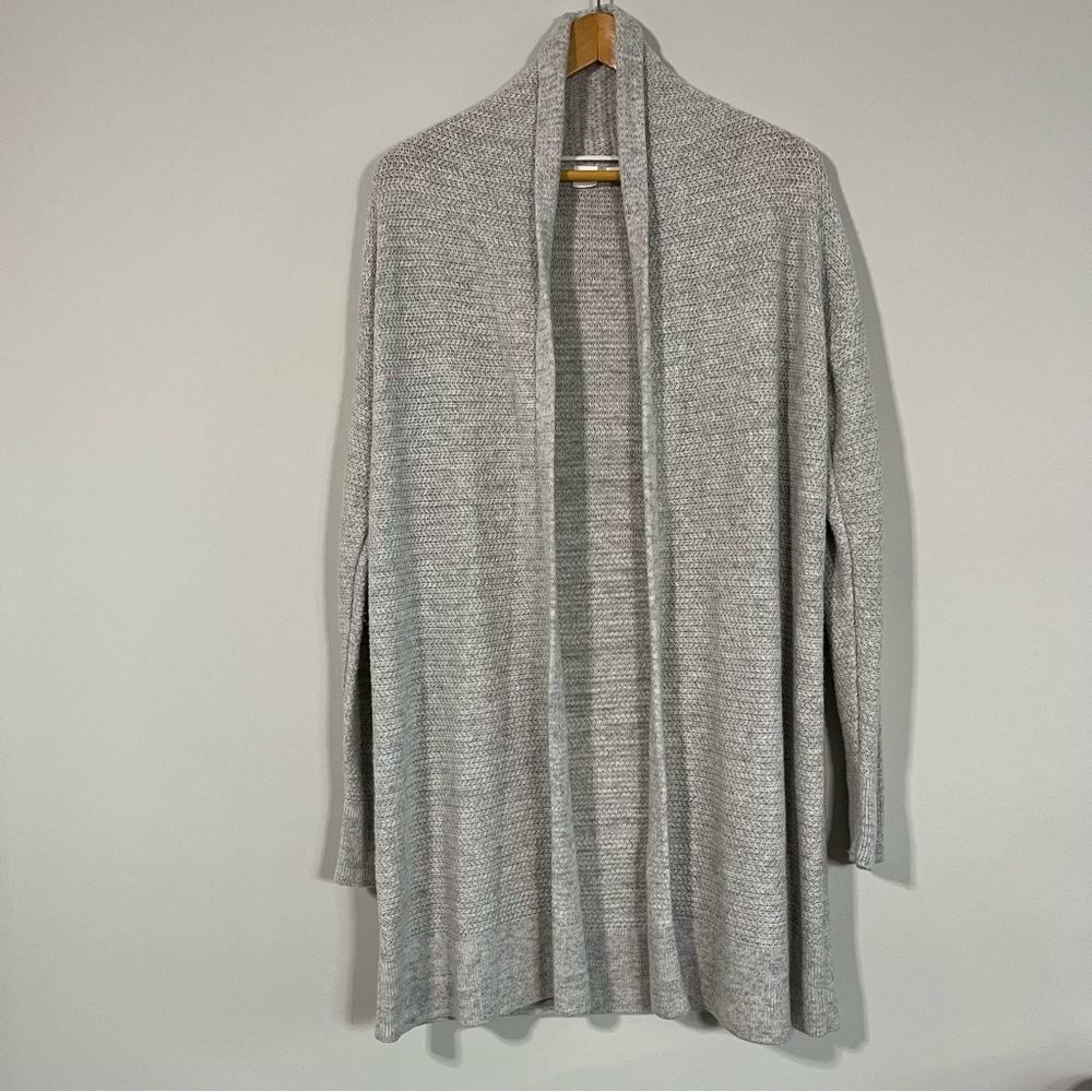 GAP Light Gray Extra Fine Merino Wool Blend Women's Open Front Cardigan Small